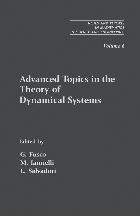Cover image for book Advanced Topics in the Theory of Dynamical Systems