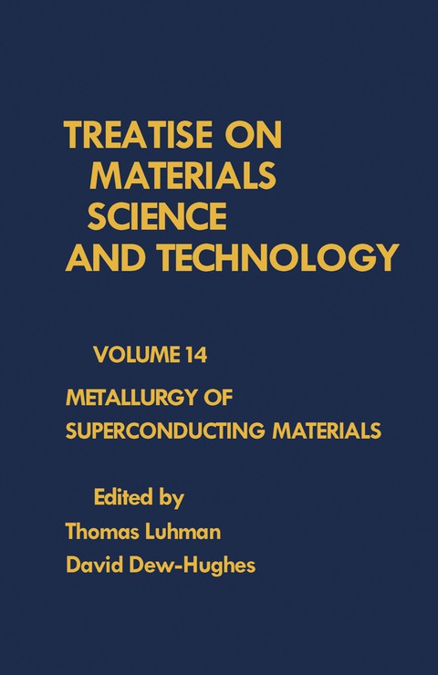 Cover image for book Metallurgy of Superconducting Materials
