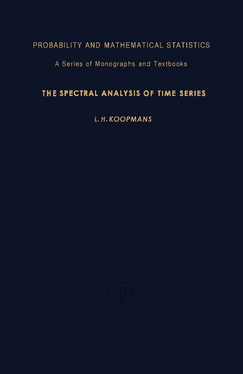 Cover image for book The Spectral Analysis of Time Series
