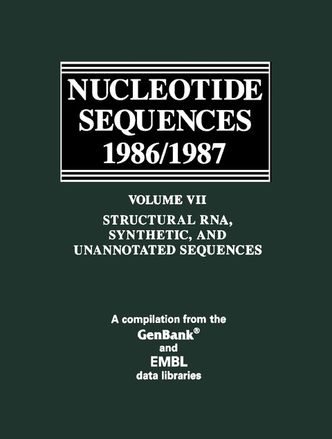 Cover image for book Structural RNA, Synthetic, and Unannotated Sequences