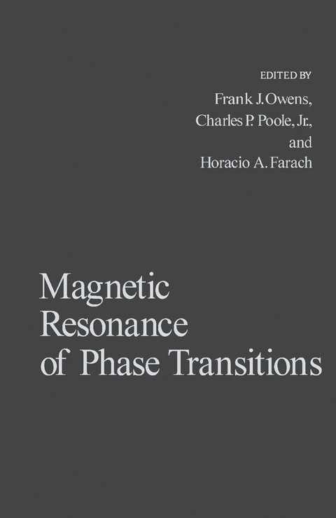 Cover image for book Magnetic Resonance of Phase Transitions