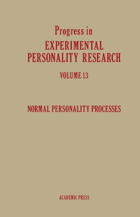 Cover image for book Normal Personality Processes
