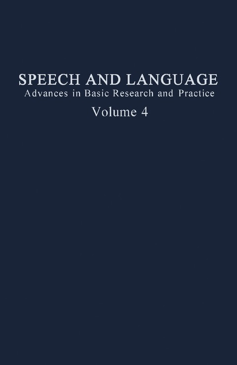 Cover image for book Speech and Language