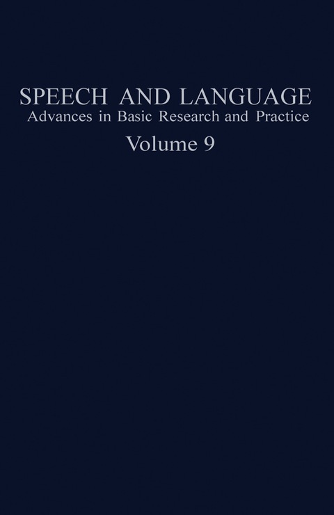 Cover image for book Speech and Language