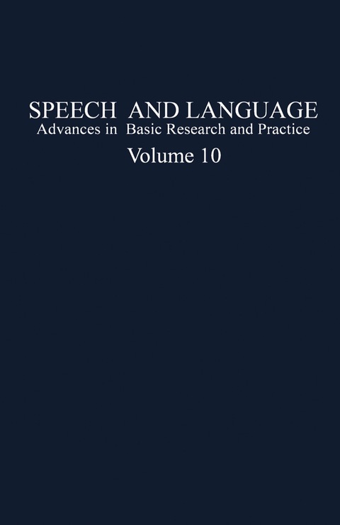 Cover image for book Speech and Language