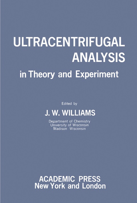 Cover image for book Ultracentrifugal Analysis in Theory and Experiment