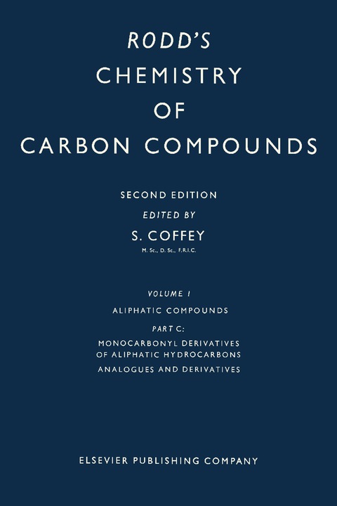 Cover image for book Monocarbonyl Derivatives of Aliphatic Hydrocarbons, Their Analogues and Derivatives