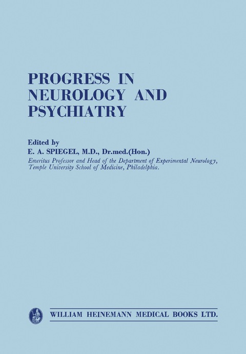 Cover image for book Progress in Neurology and Psychiatry
