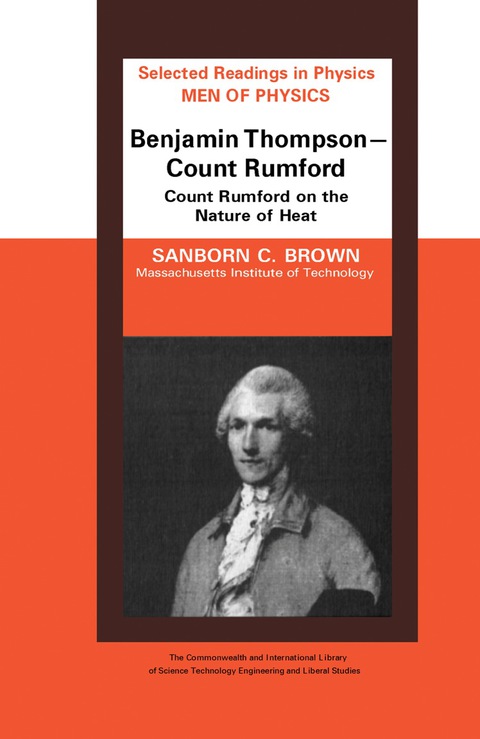 Cover image for book Men of Physics Benjamin Thompson — Count Rumford
