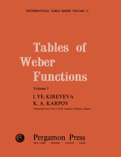 Cover image for book Tables of Weber Functions