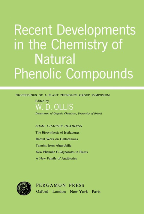 Cover image for book Recent Developments in the Chemistry of Natural Phenolic Compounds