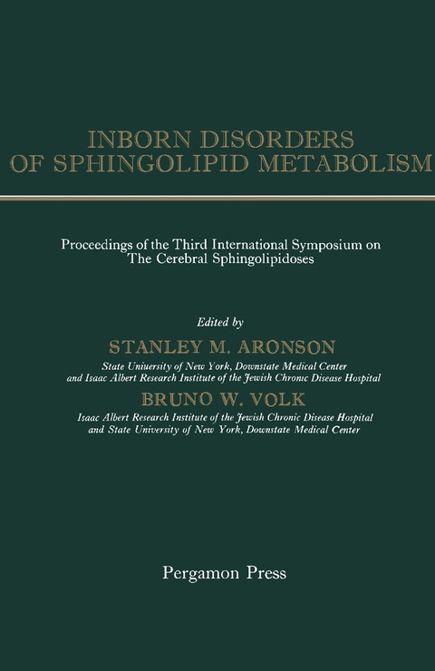 Cover image for book Inborn Disorders of Sphingolipid Metabolism