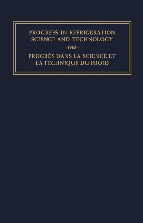 Cover image for book Progress in Refrigeration Science and Technology