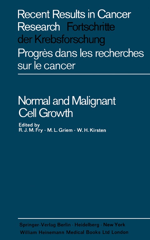 Cover image for book Normal and Malignant Cell Growth