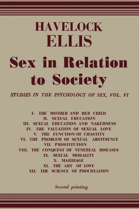 Cover image for book Sex in Relation to Society