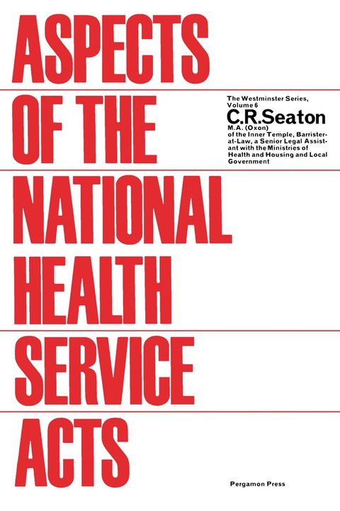 Cover image for book Aspects of the National Health Service Acts