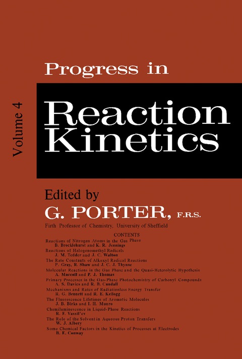 Cover image for book Progress in Reaction Kinetics