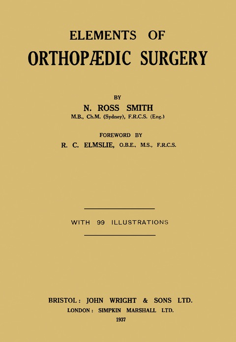Cover image for book Elements of Orthopædic Surgery