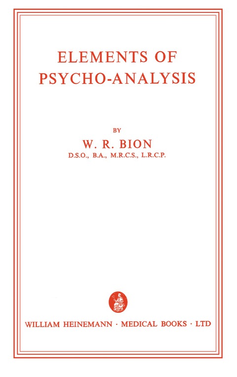 Cover image for book Elements of Psycho-Analysis
