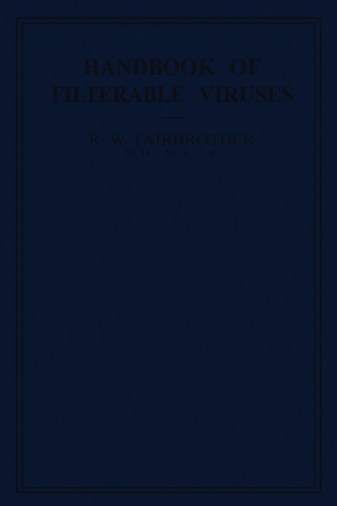 Cover image for book Handbook of Filterable Viruses