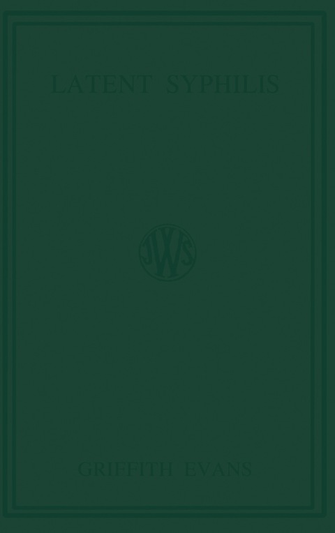 Cover image for book Latent Syphilis and the Autonomic Nervous System