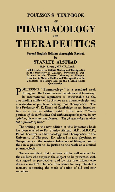 Cover image for book Poulsson's Text-Book of Pharmacology and Therapeutics