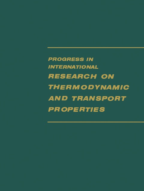 Cover image for book Progress in International Research on Thermodynamic and Transport Properties