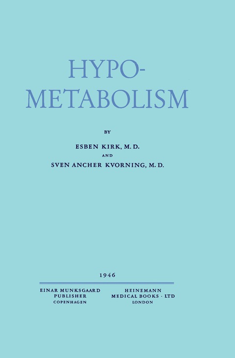 Cover image for book Hypometabolism