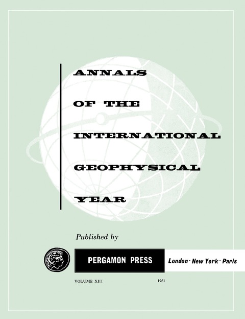 Cover image for book Tables of IGY Monthly Median Ionospheric Data