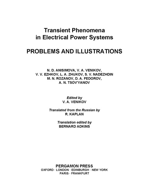 Cover image for book Transient Phenomena in Electrical Power Systems