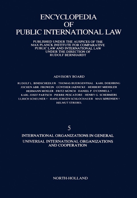 Cover image for book International Organizations in General Universal International Organizations and Cooperation