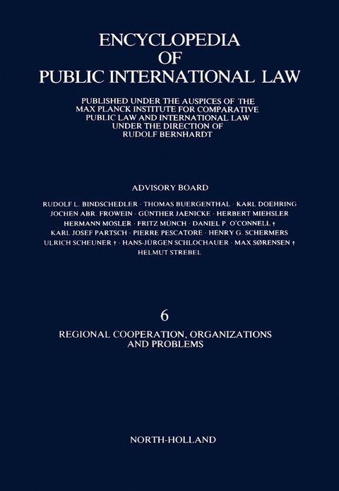 Cover image for book Regional Cooperation, Organizations and Problems