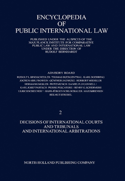 Cover image for book Decisions of International Courts and Tribunals and International Arbitrations