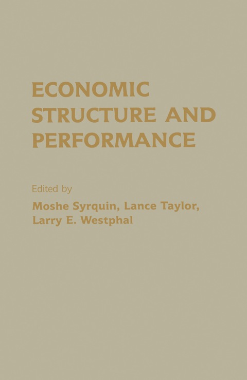 Cover image for book Economic Structure and Performance