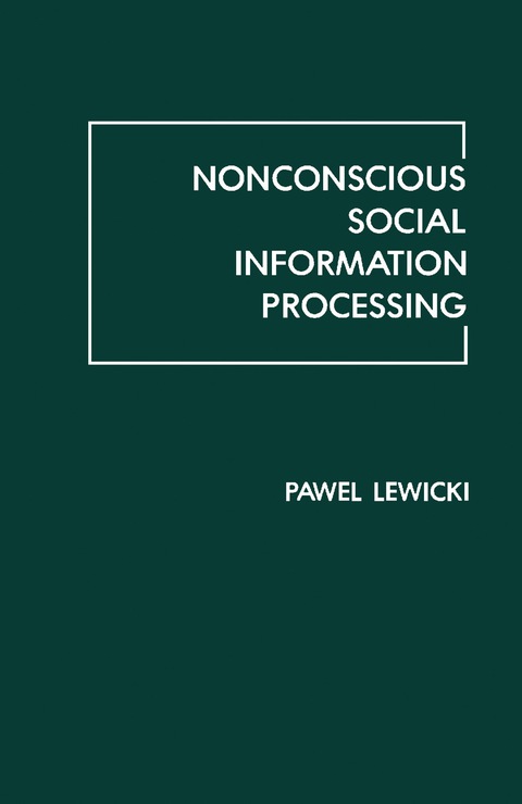 Cover image for book Nonconscious Social Information Processing