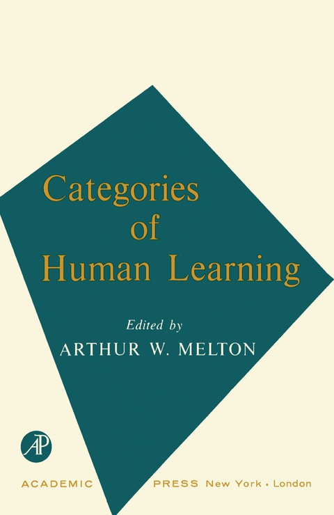 Cover image for book Categories of Human Learning