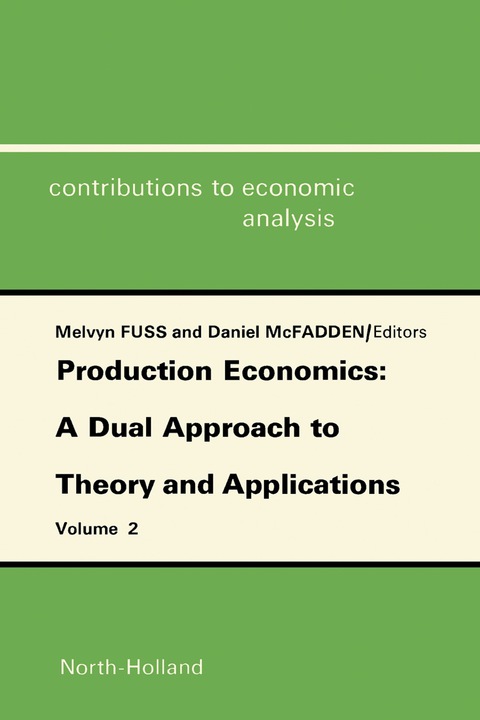 Cover image for book Production Economics: A Dual Approach to Theory and Applications