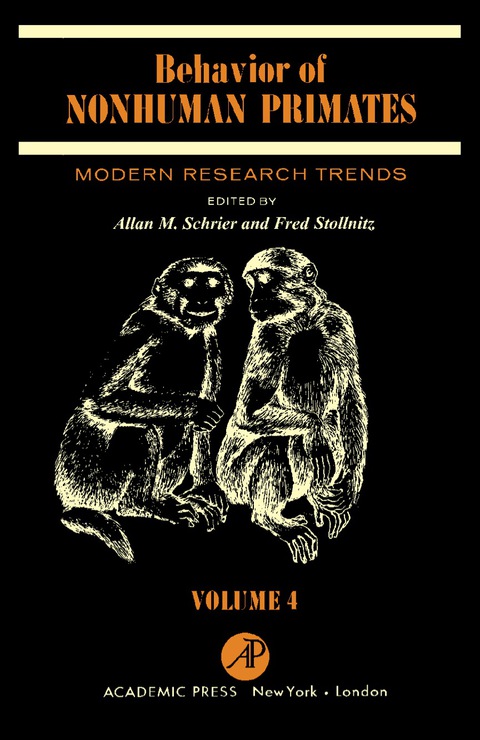 Cover image for book Behavior of Nonhuman Primates