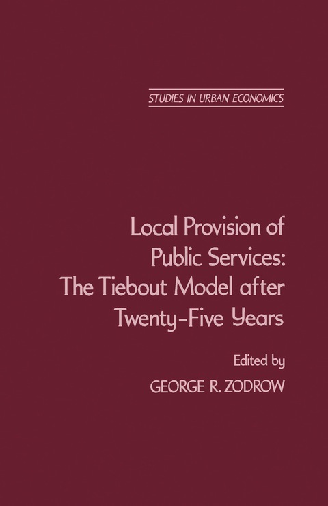 Cover image for book Local Provision of Public Services