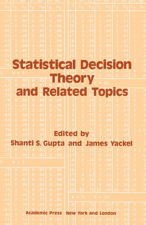 Cover image for book Statistical Decision Theory and Related Topics