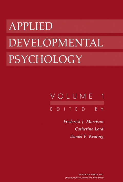 Cover image for book Applied Developmental Psychology
