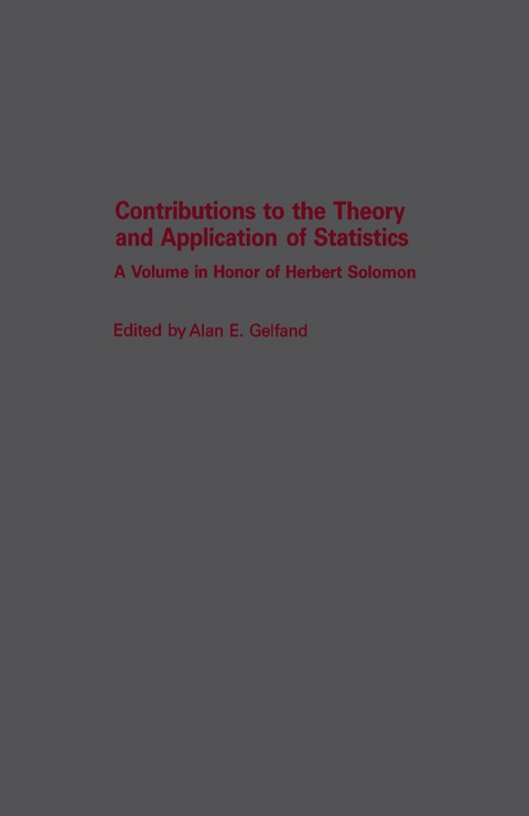 Cover image for book Contributions to the Theory and Application of Statistics