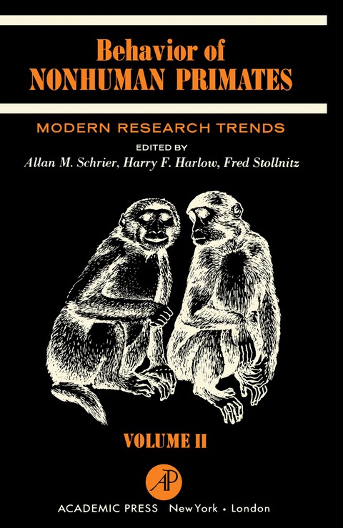 Cover image for book Behavior of Nonhuman Primates