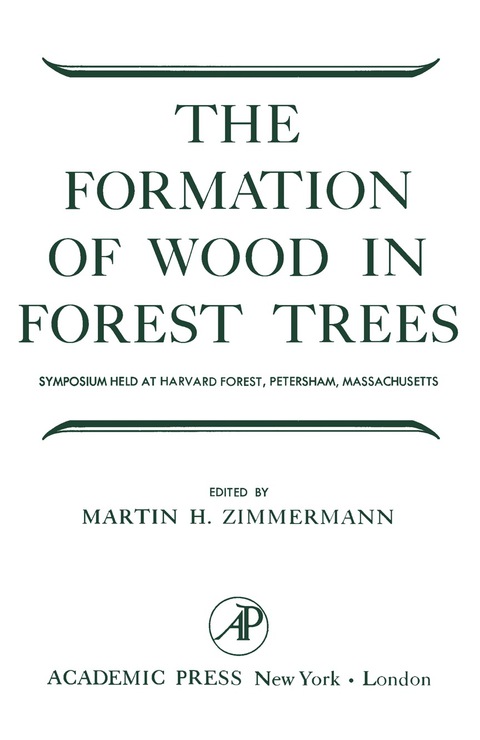Cover image for book The Formation of Wood in Forest Trees