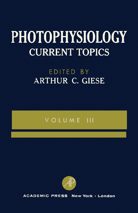 Cover image for book Photophysiology