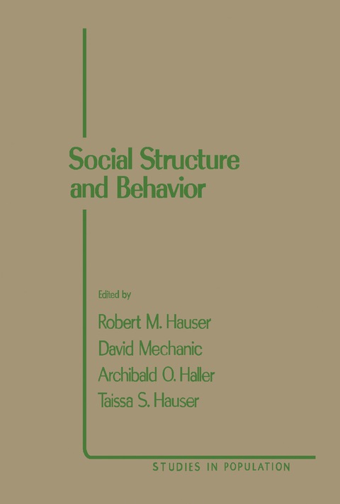 Cover image for book Social Structure and Behavior