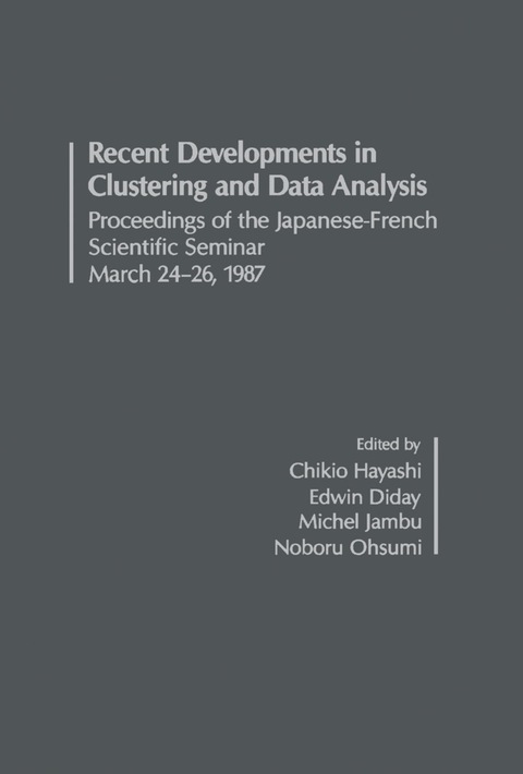 Cover image for book Recent Developments in Clustering and Data Analysis