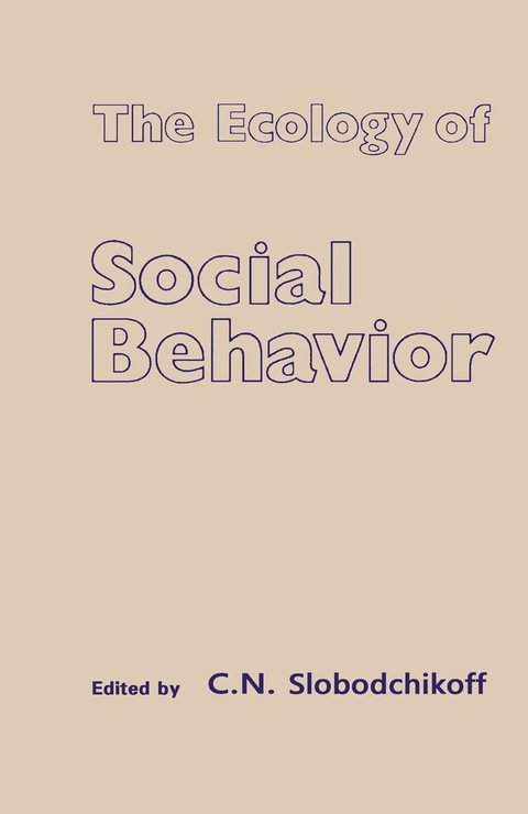 Cover image for book The Ecology of Social Behavior