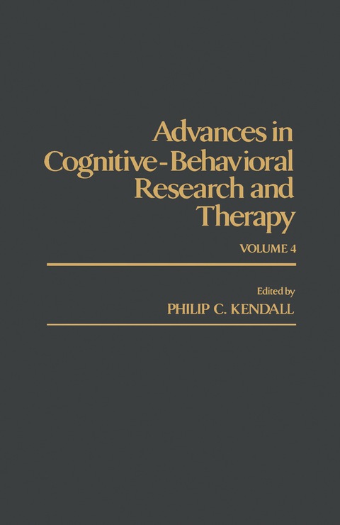 Cover image for book Advances in Cognitive—Behavioral Research and Therapy