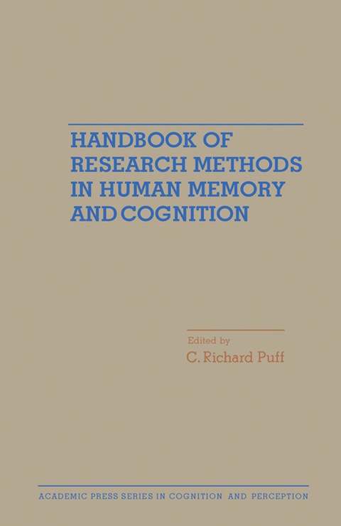 Cover image for book Handbook of Research Methods in Human Memory and Cognition